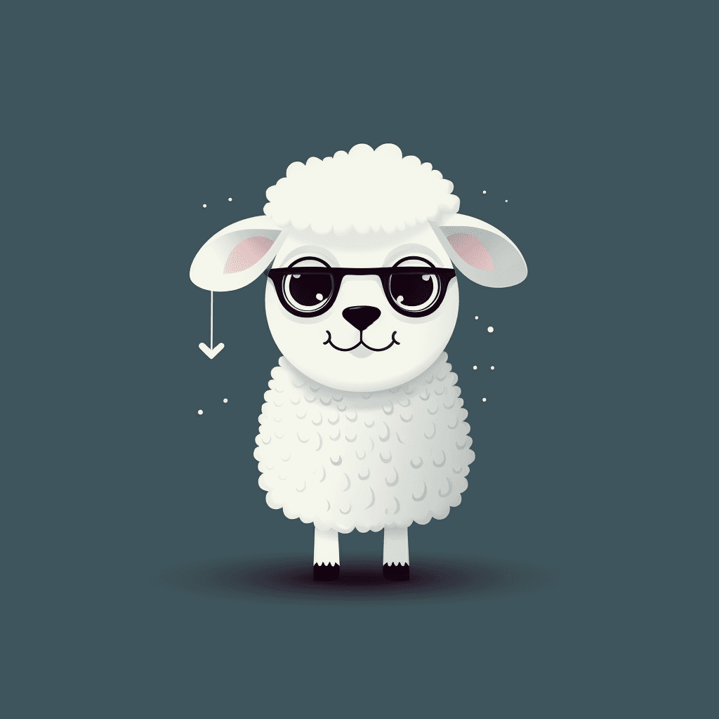 Lambie wearing glasses