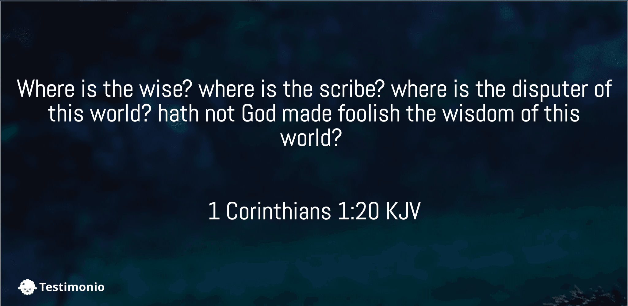 1 Corinthians 1:20