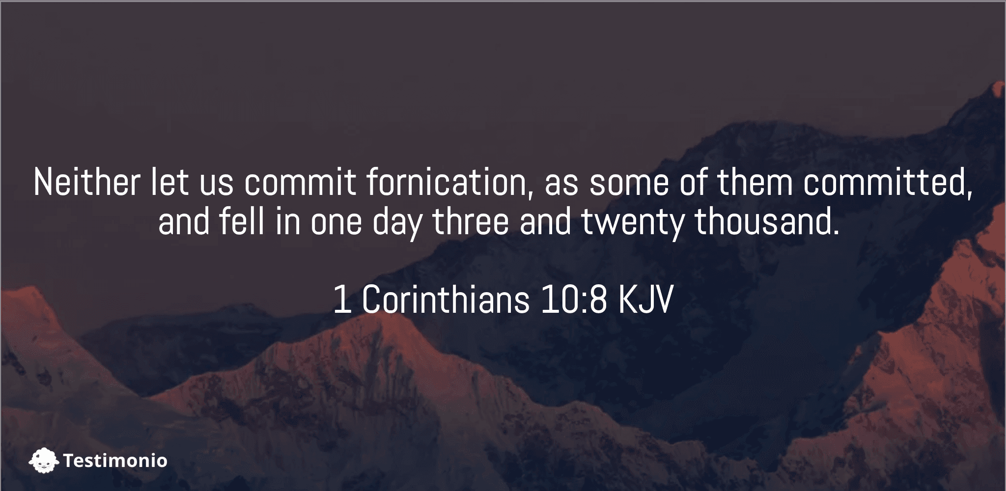 1 Corinthians 10:8
