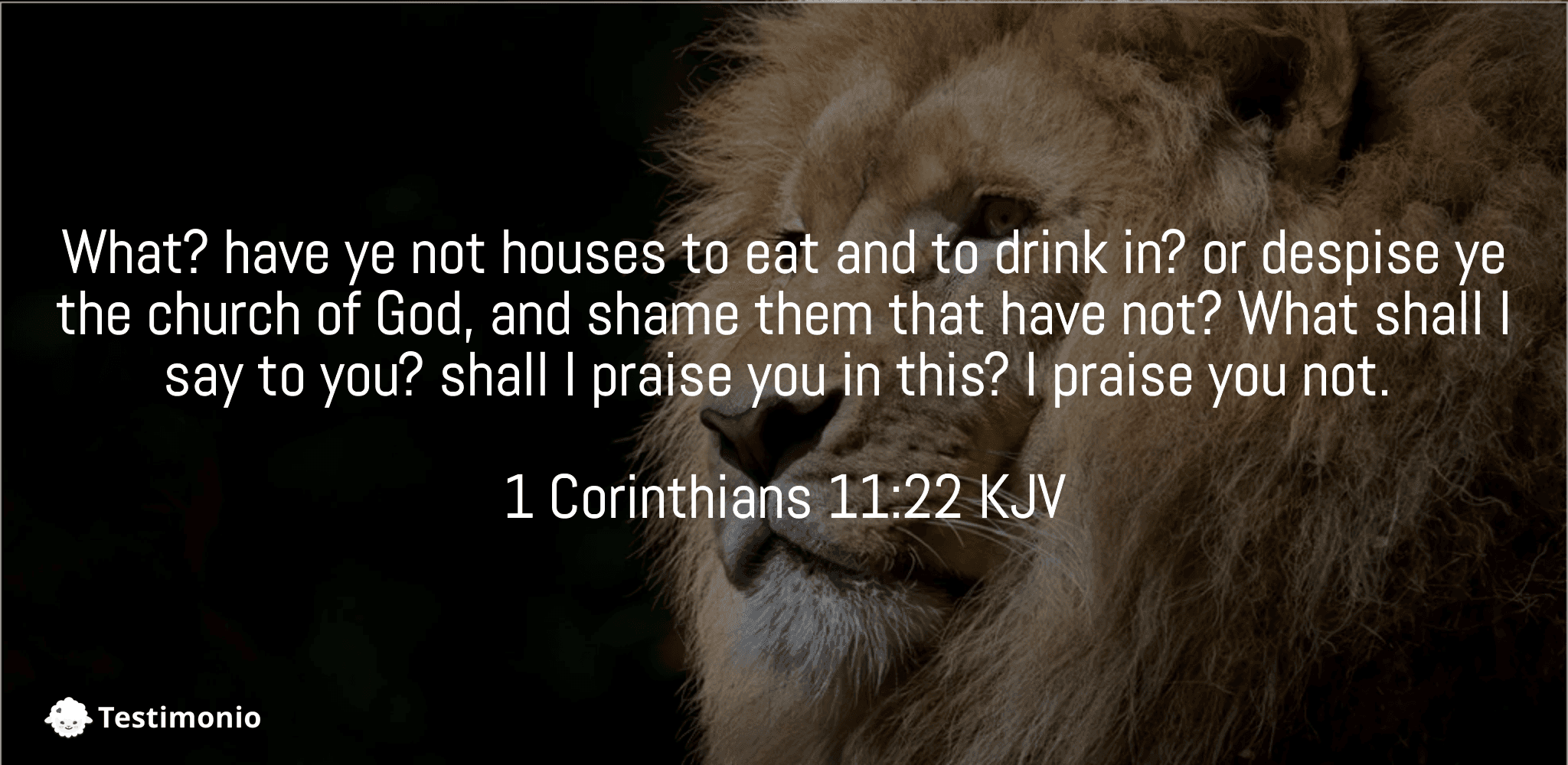 1 Corinthians 11:22