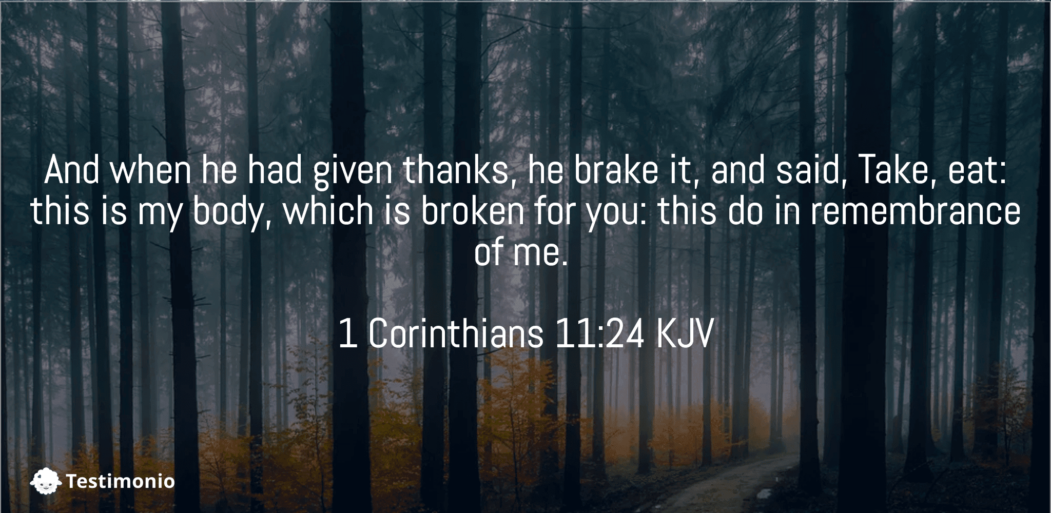 1 Corinthians 11:24