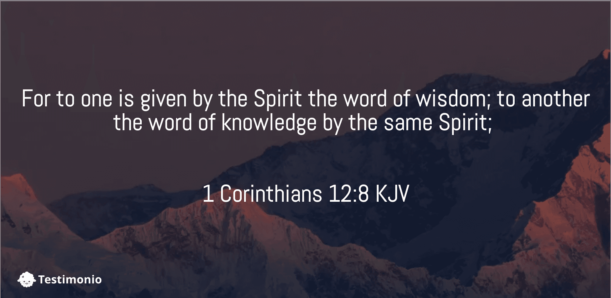 1 Corinthians 12:8