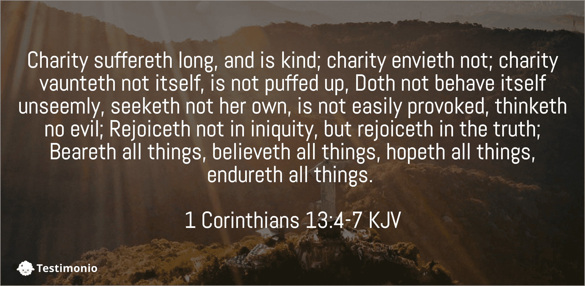 1 Corinthians 13:4-7