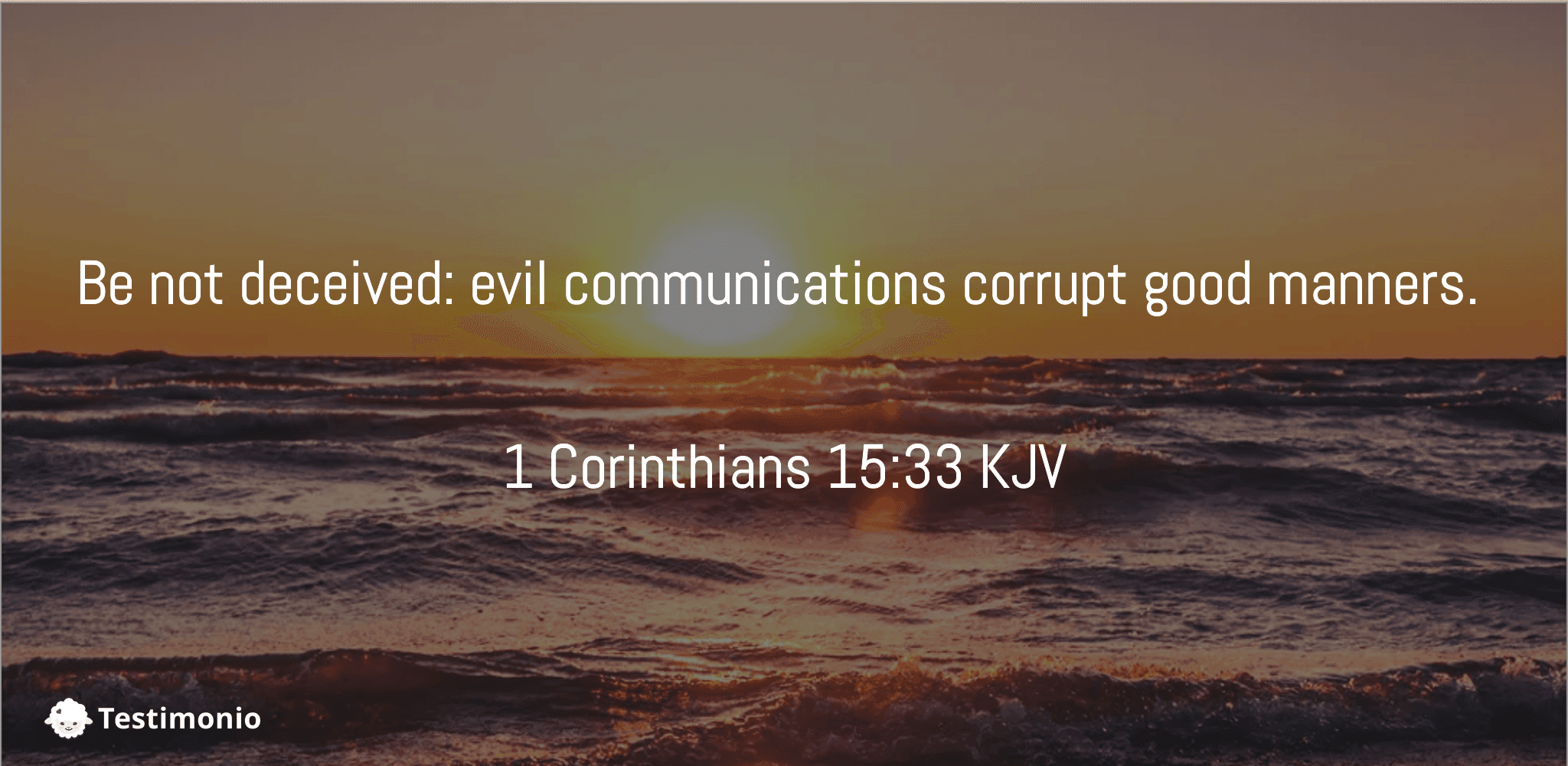 1 Corinthians 15:33