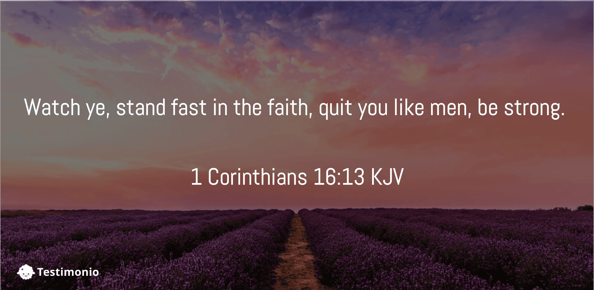 1 Corinthians 16:13