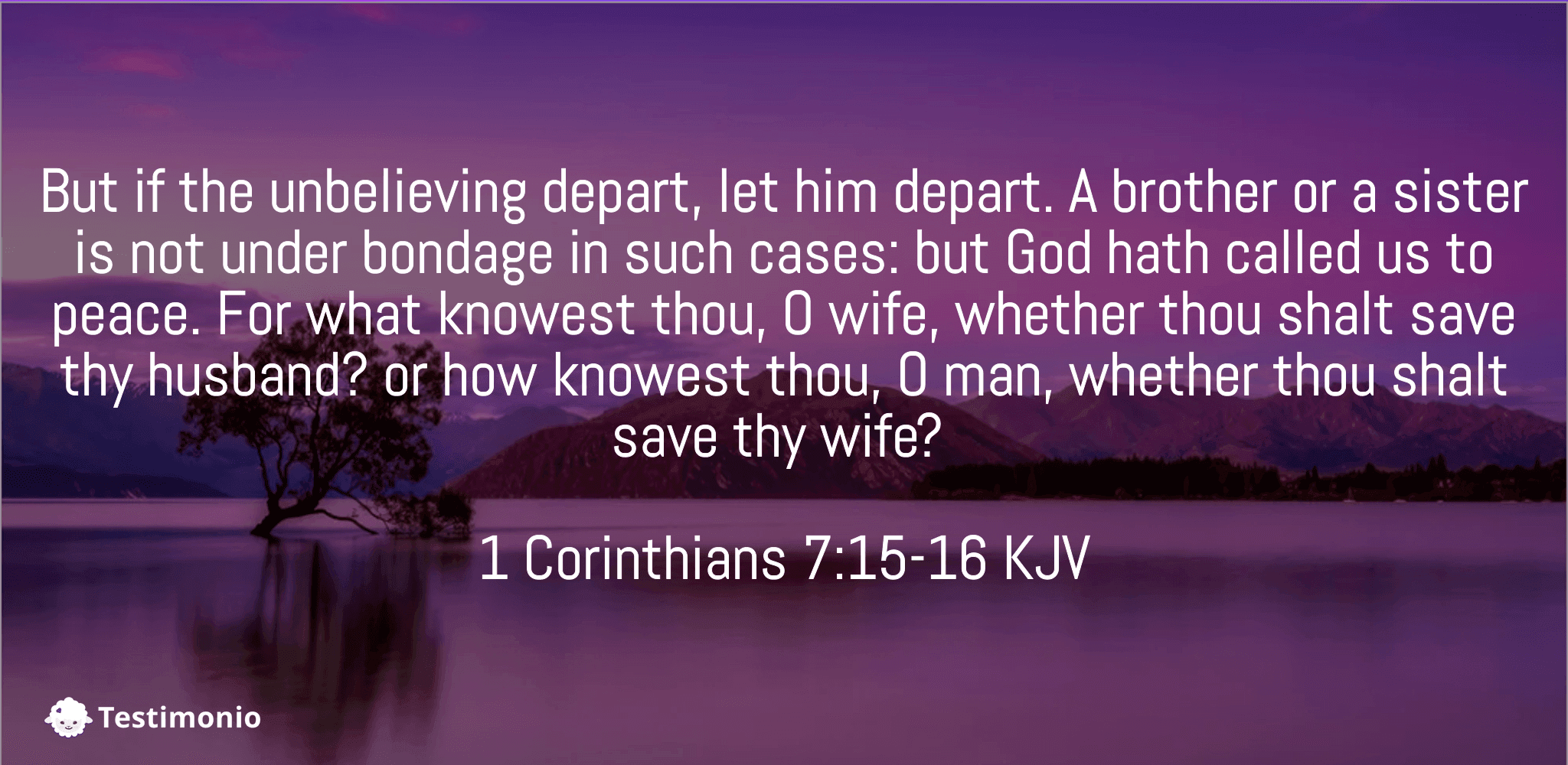 1 Corinthians 7:15-16