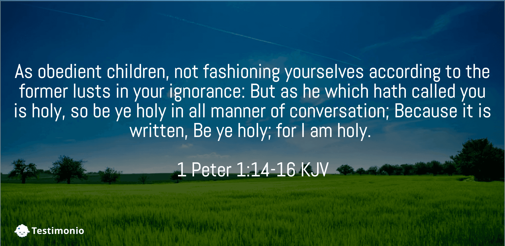 1 Peter 1:14-16