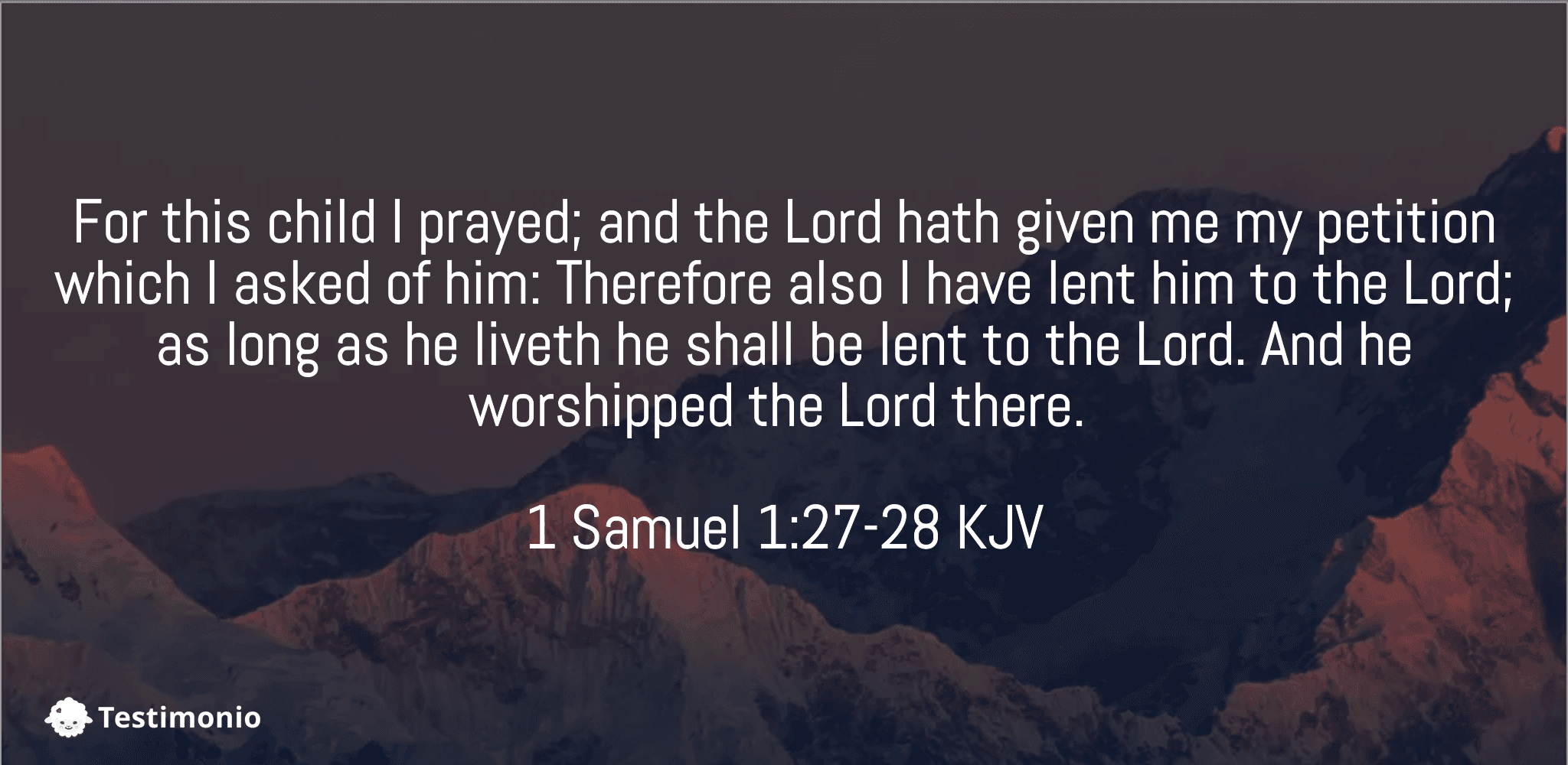 1 Samuel 1:27-28