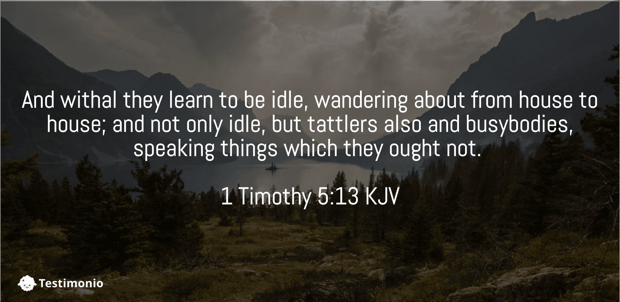 1 Timothy 5:13