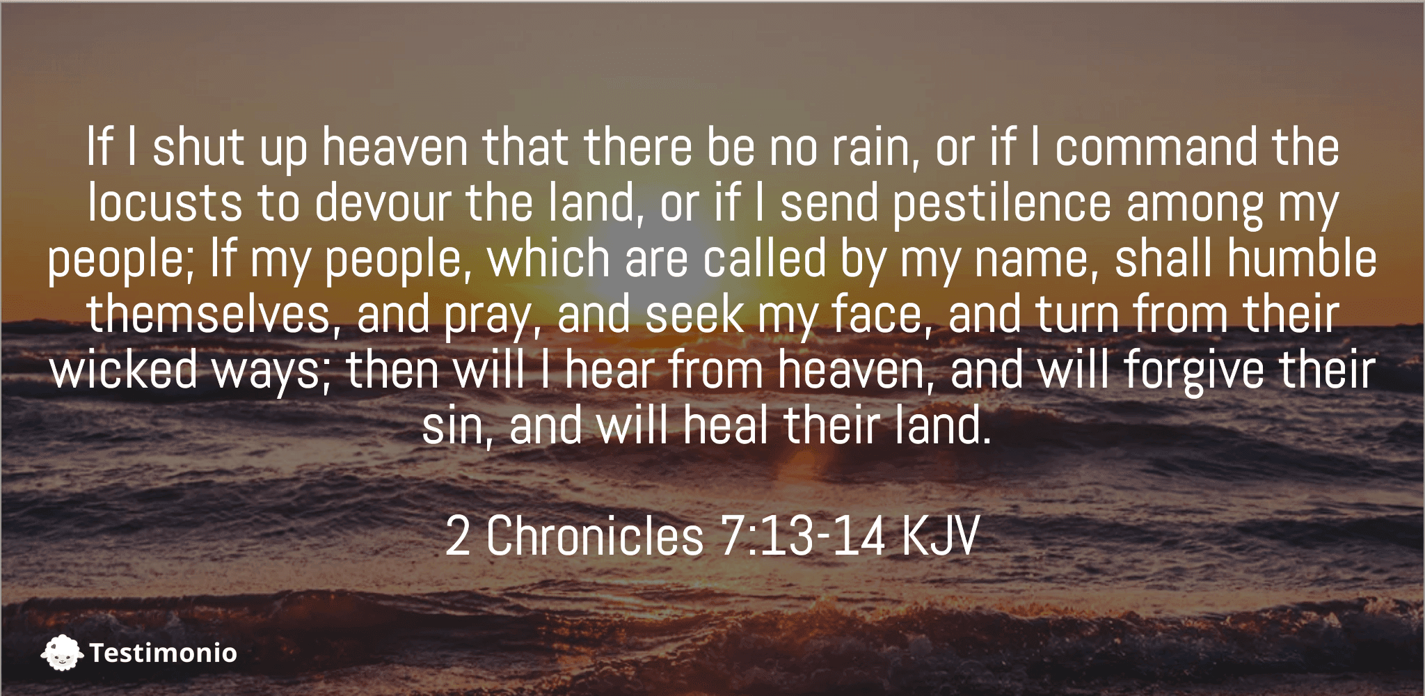 2 Chronicles 7:13-14