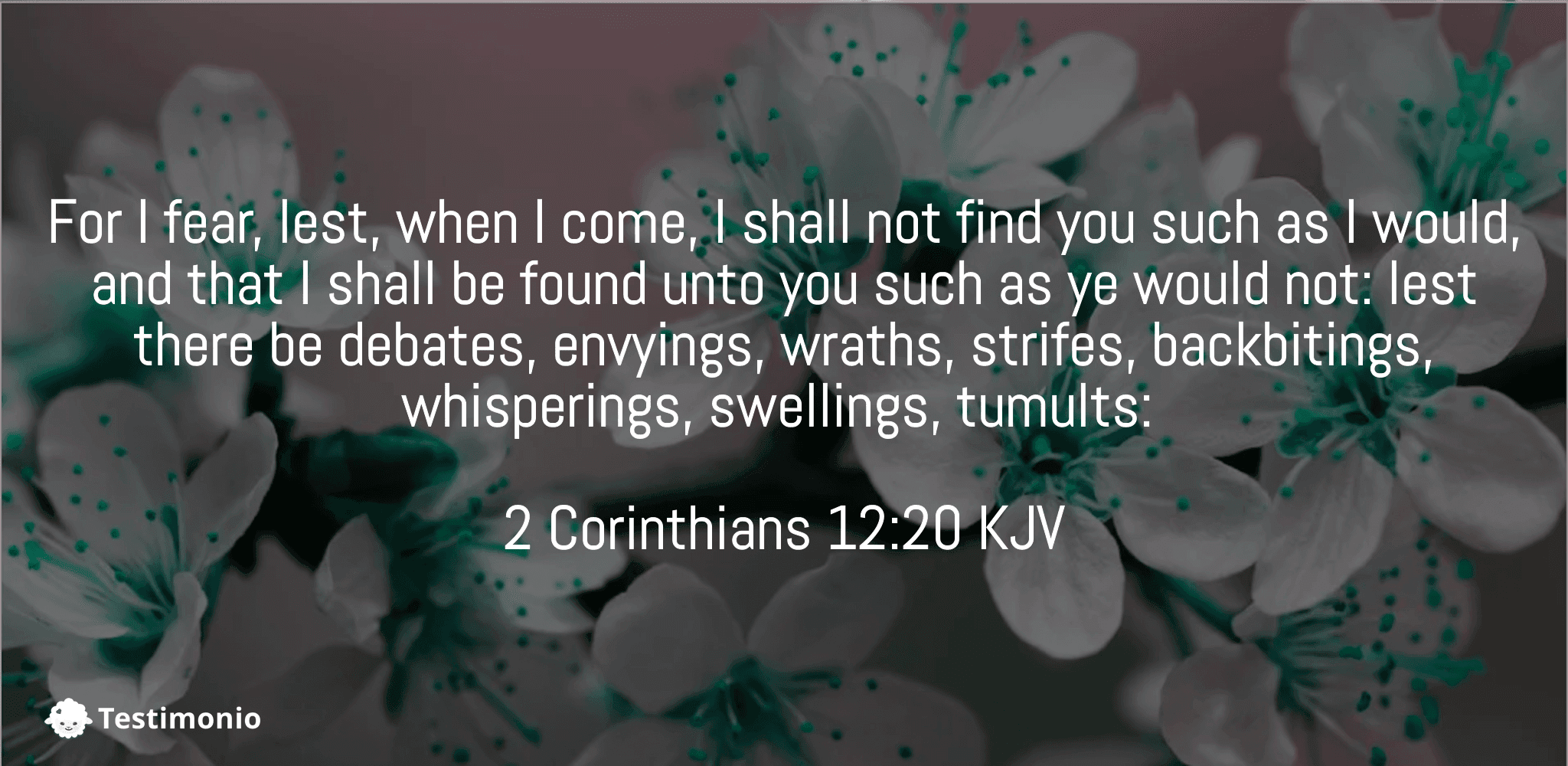 2 Corinthians 12:20