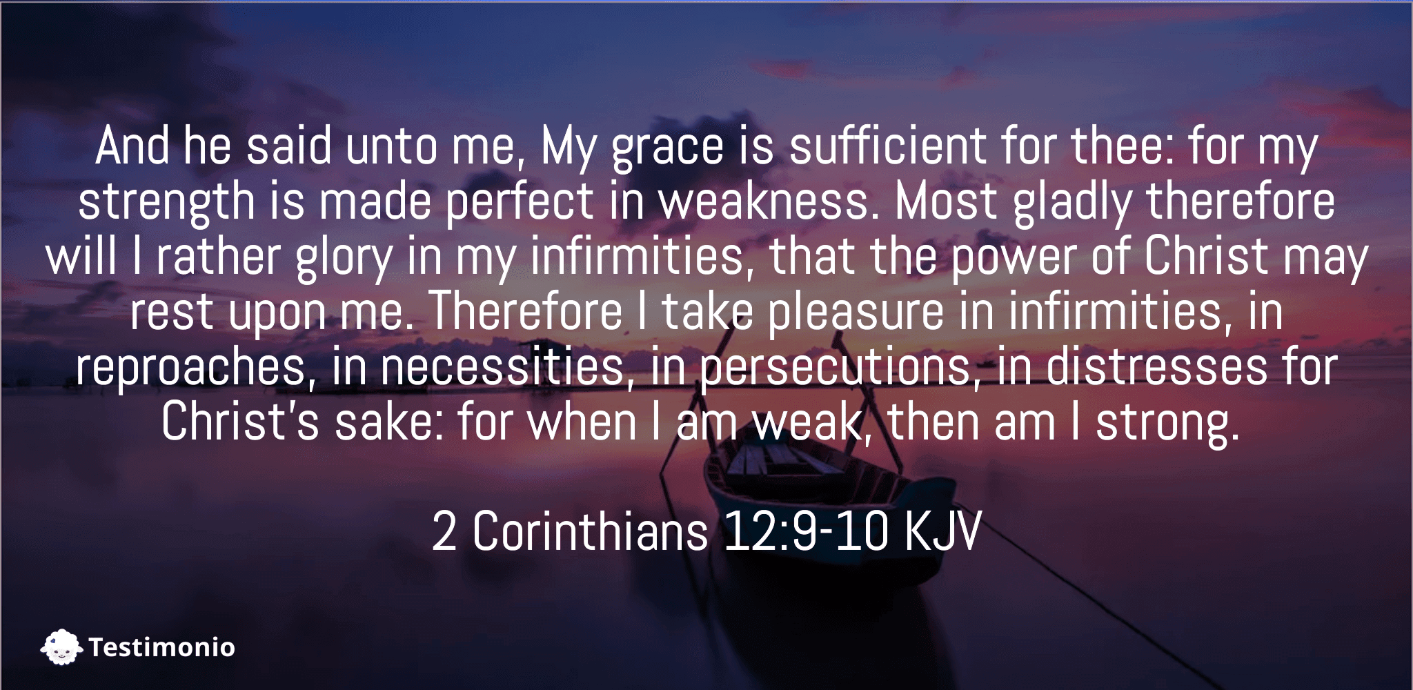 2 Corinthians 12:9-10
