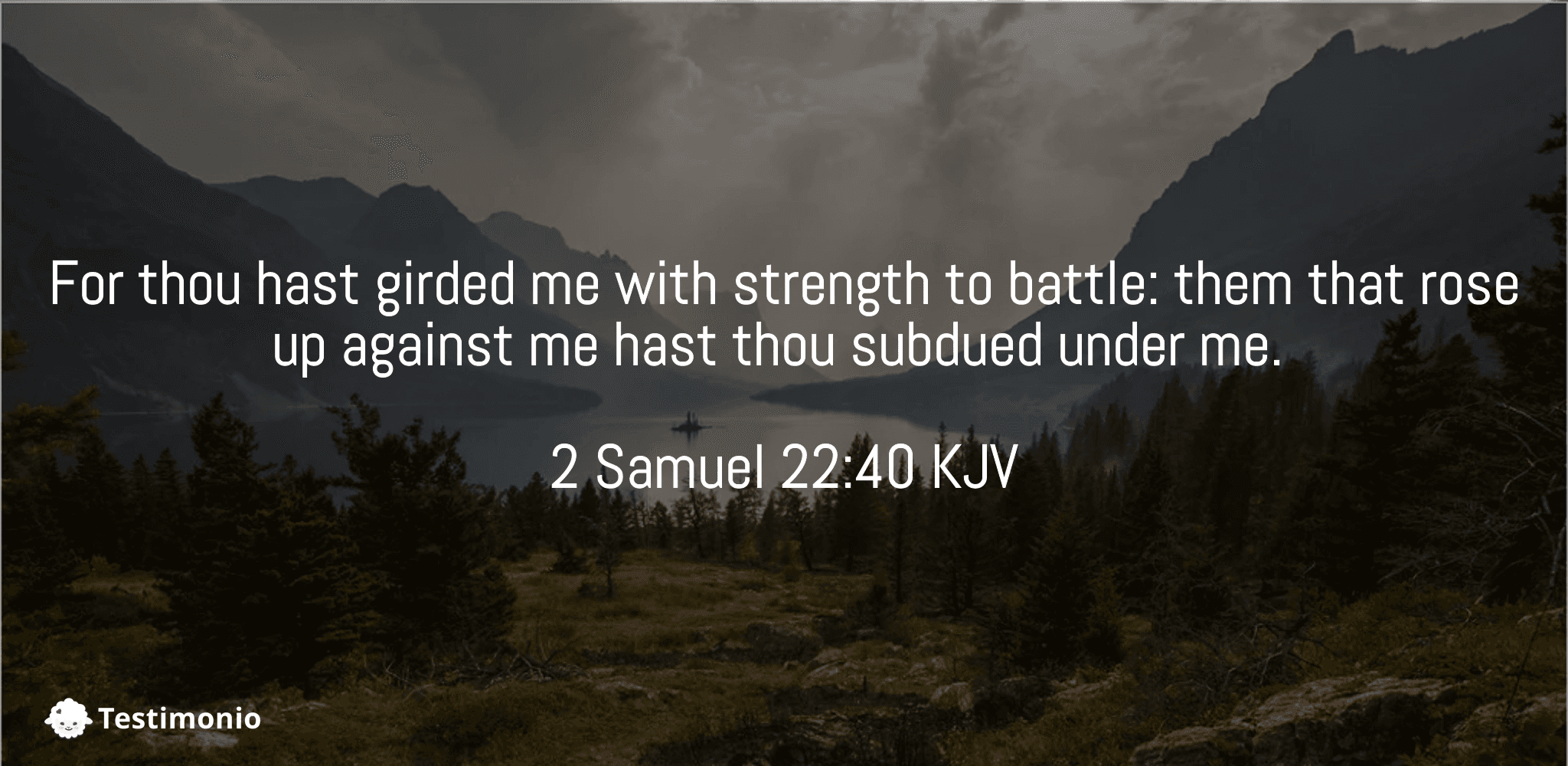 2 Samuel 22:40