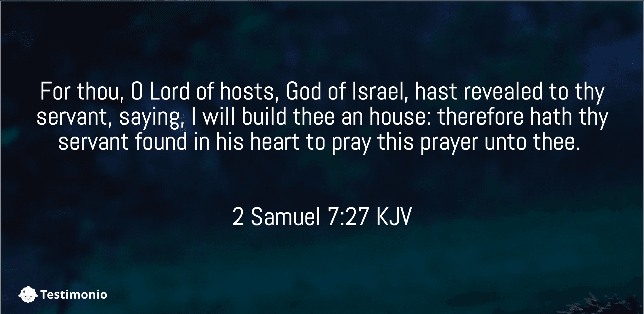 2 Samuel 7:27