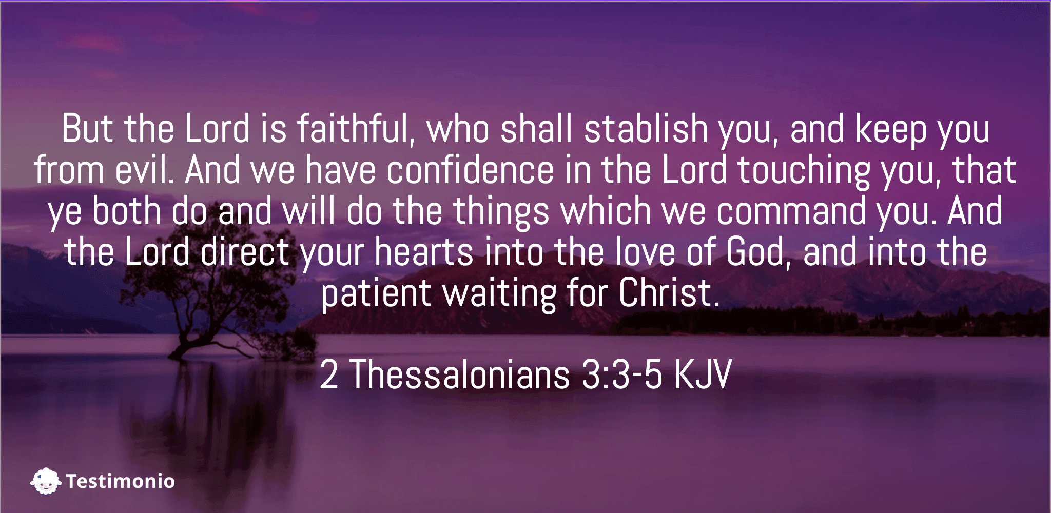 2 Thessalonians 3:3-5