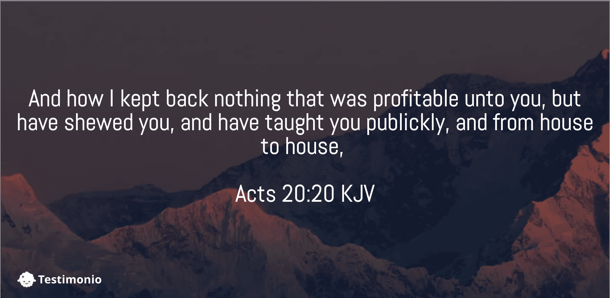 Acts 20:20