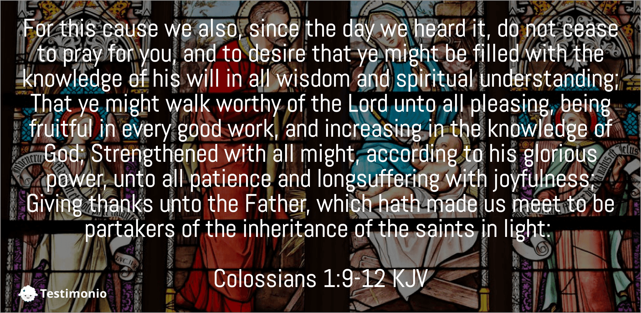 Colossians 1:9-12