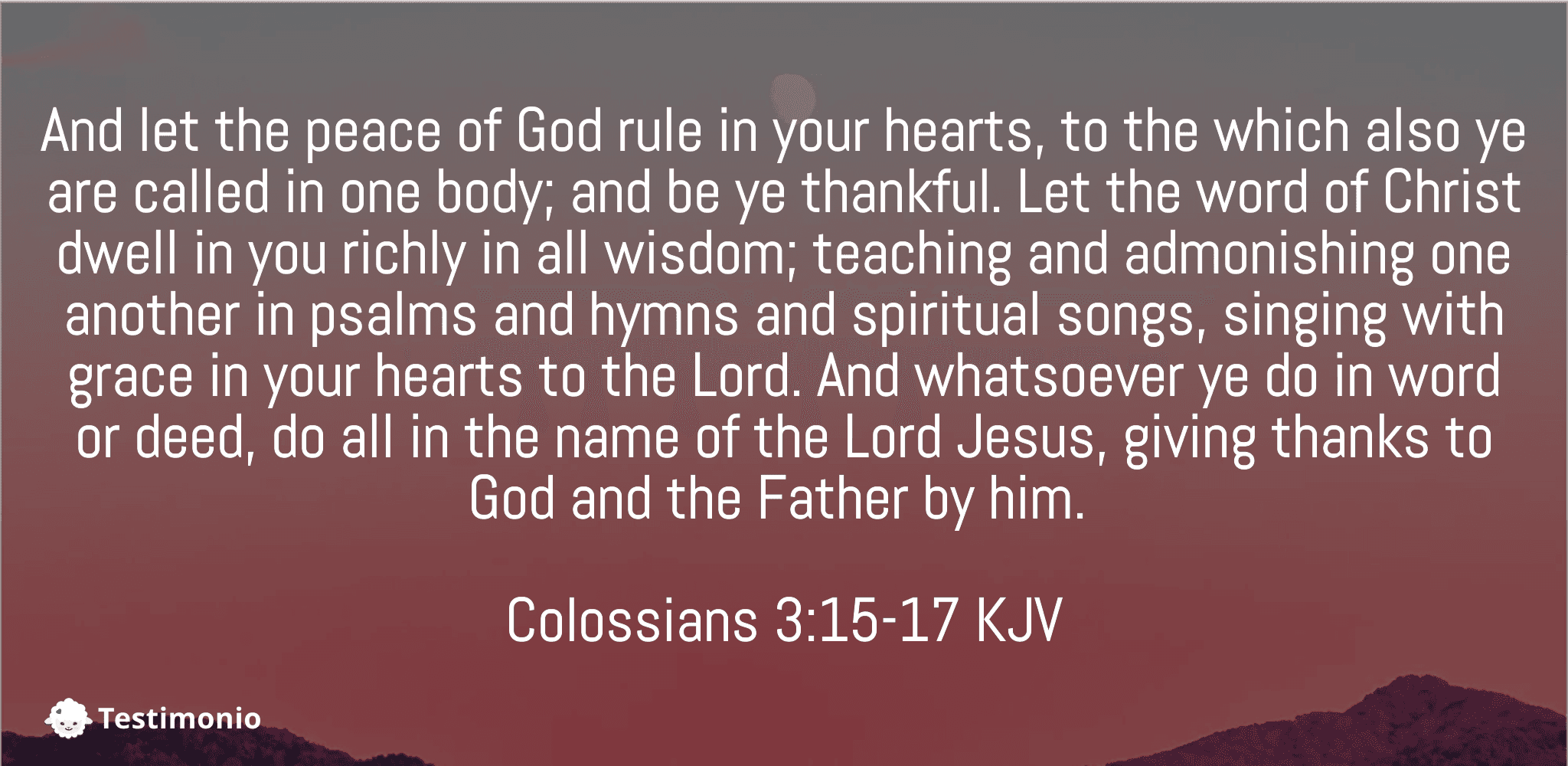 Colossians 3:15-17