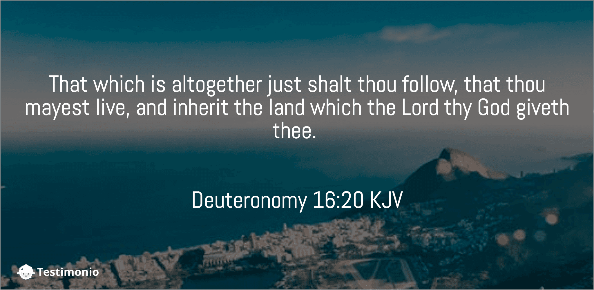 Deuteronomy 16:20