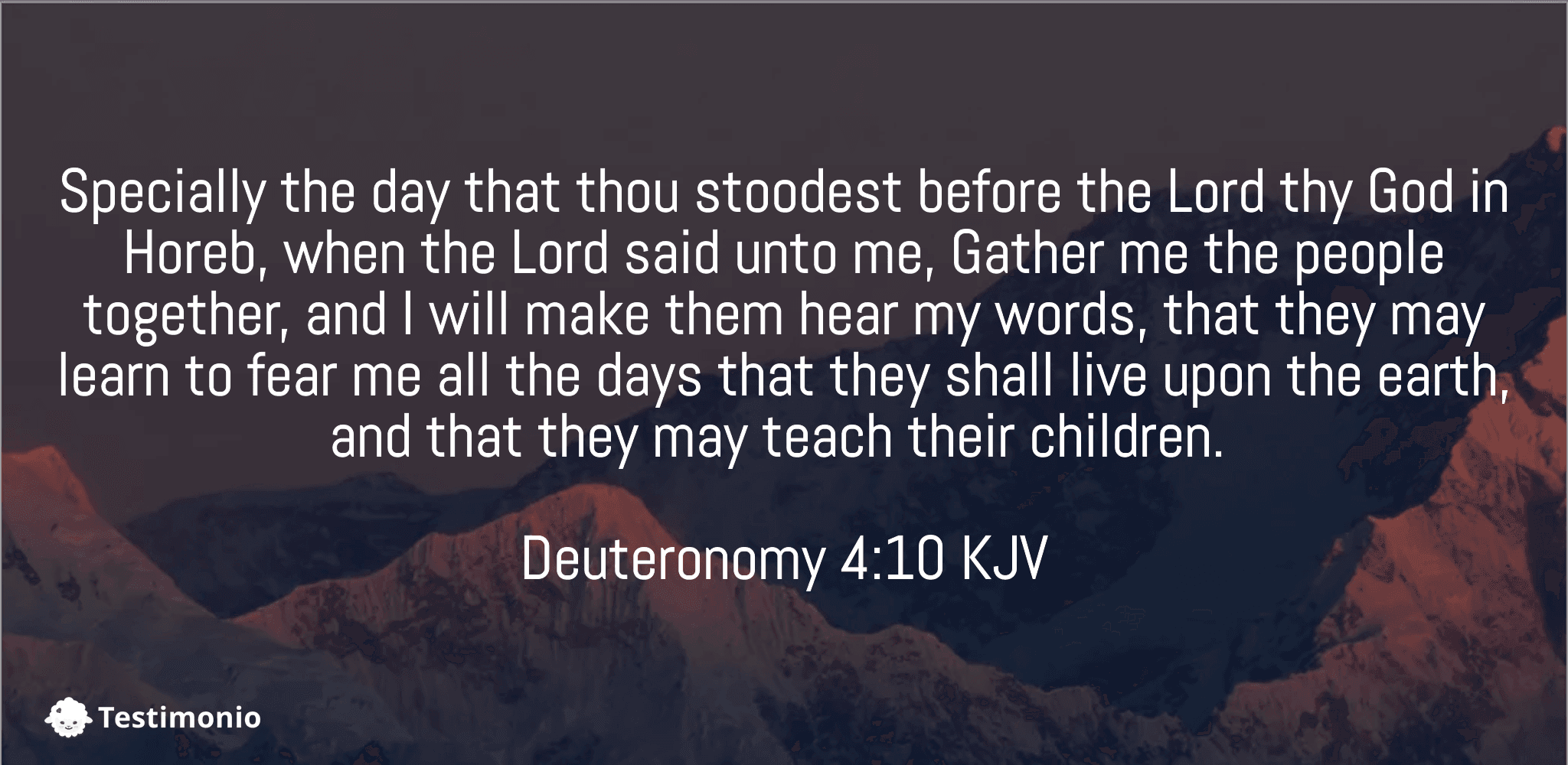 Deuteronomy 4:10