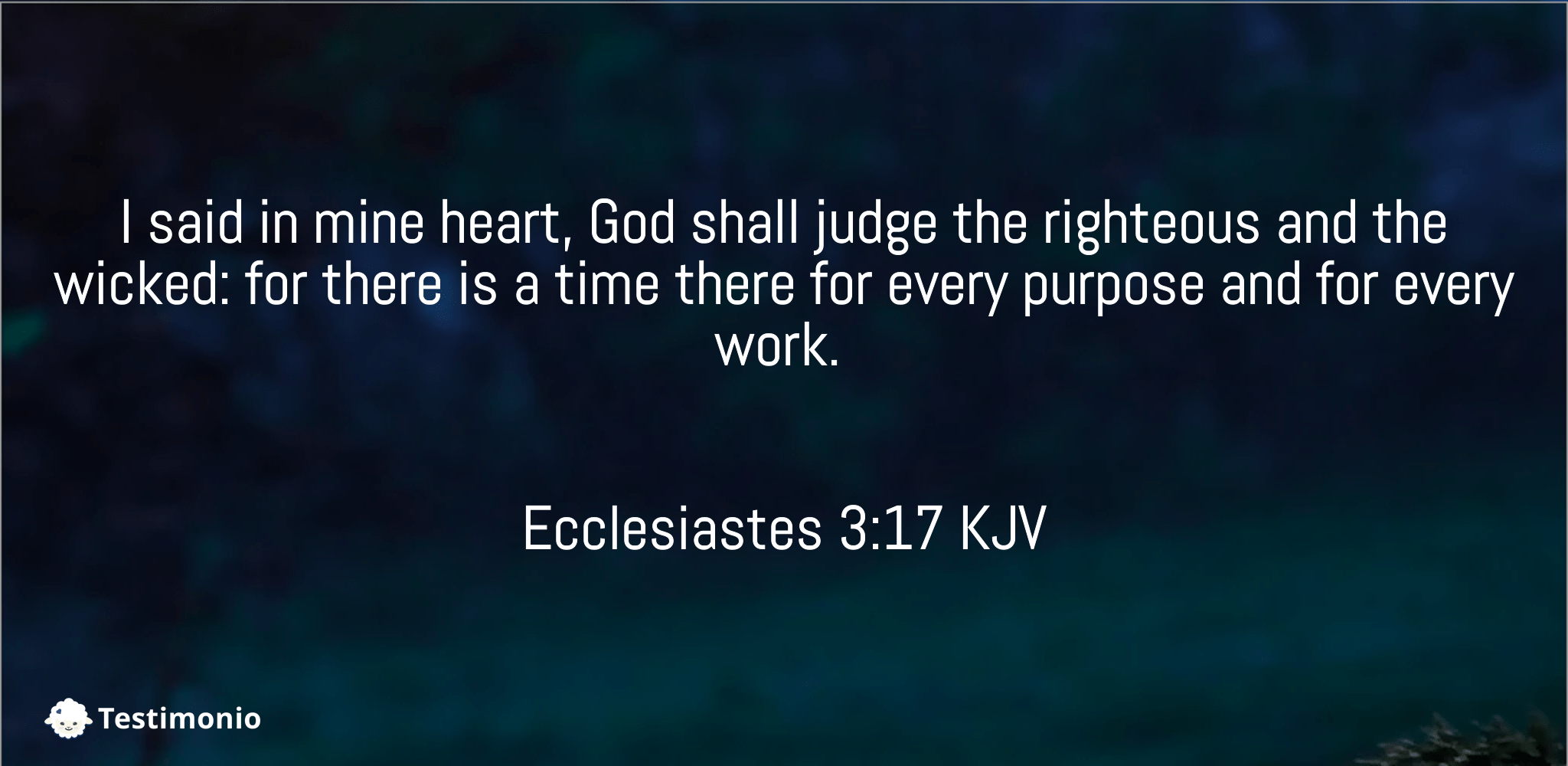 Ecclesiastes 3:17