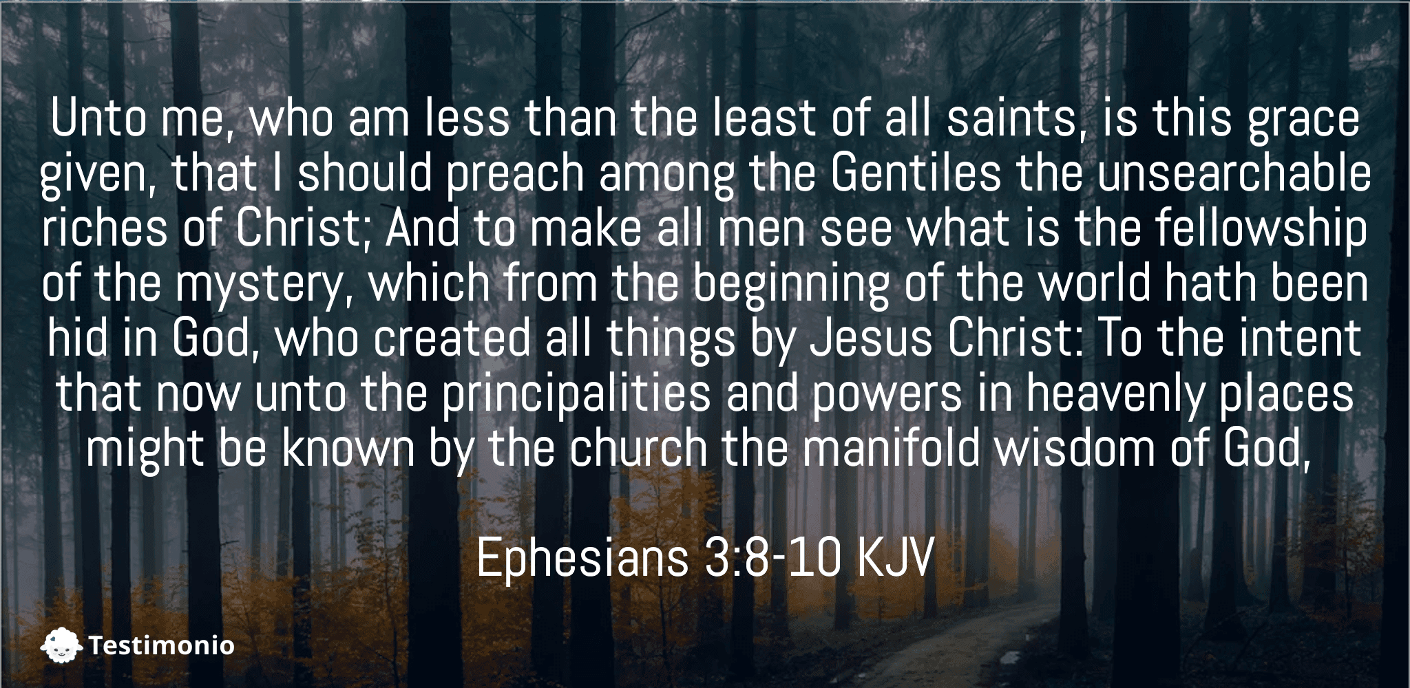 Ephesians 3:8-10