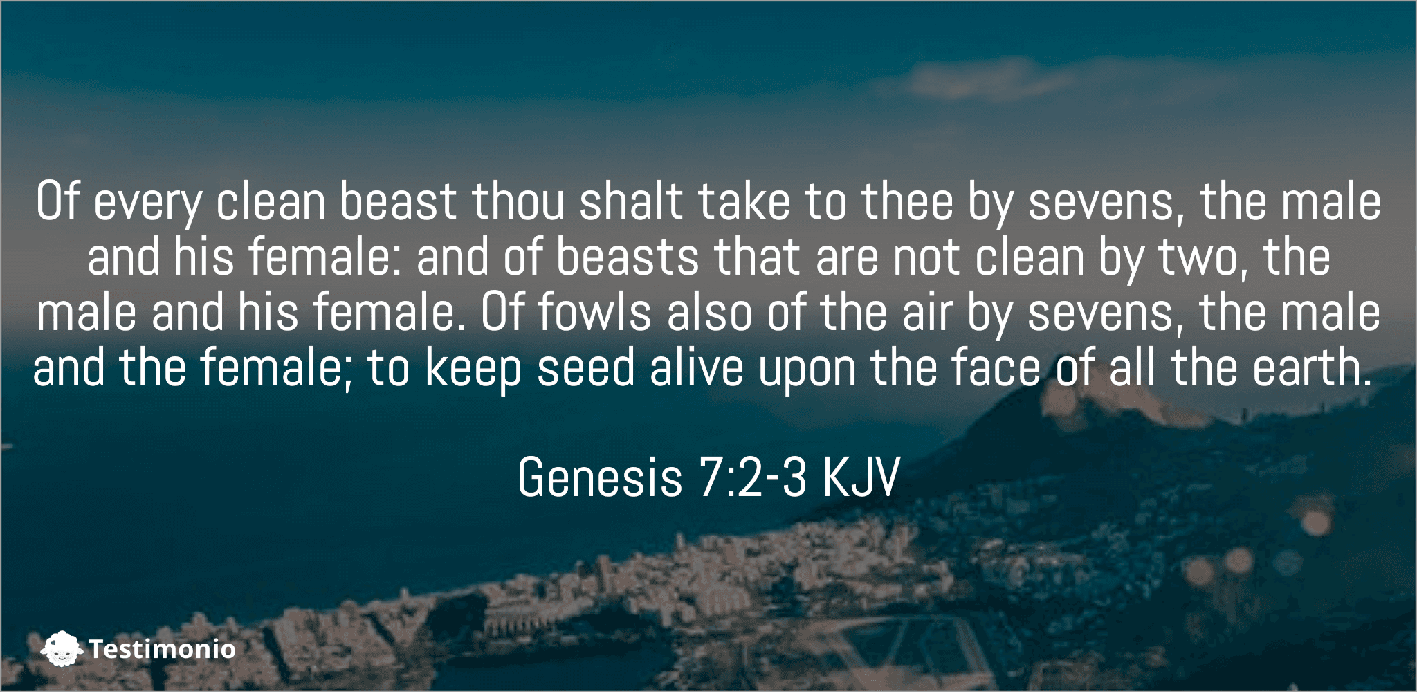 Genesis 7:2-3