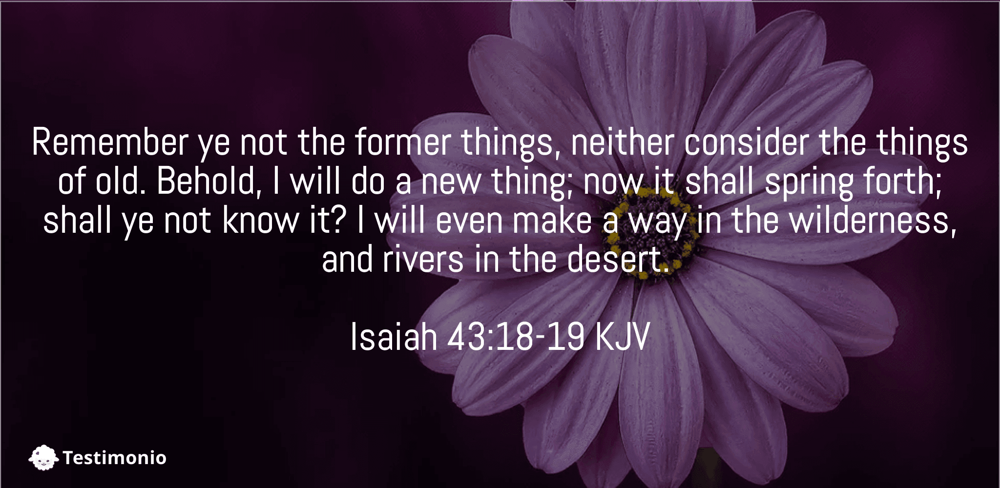Isaiah 43:18-19