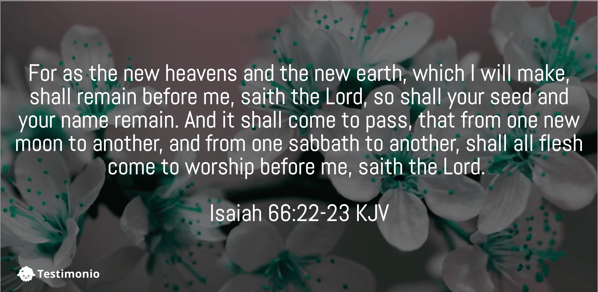 Isaiah 66:22-23