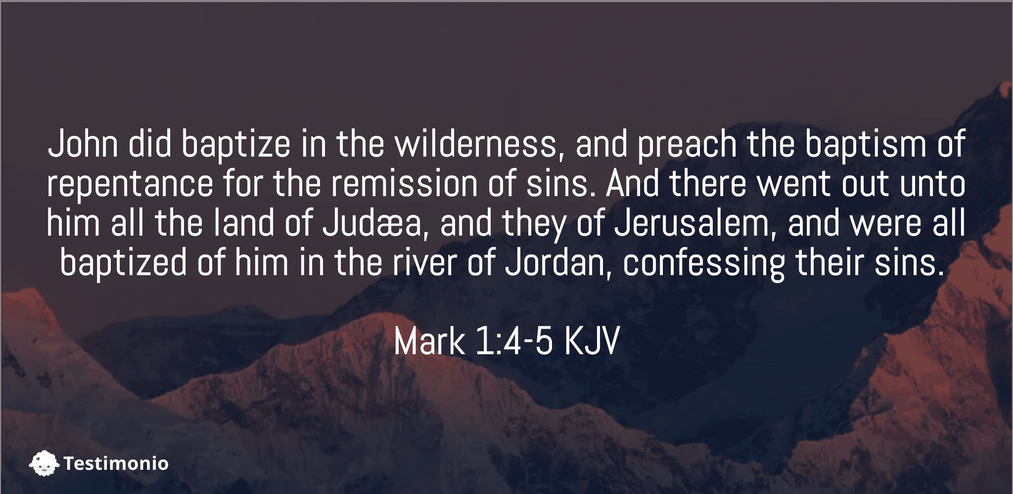 Mark 1:4-5