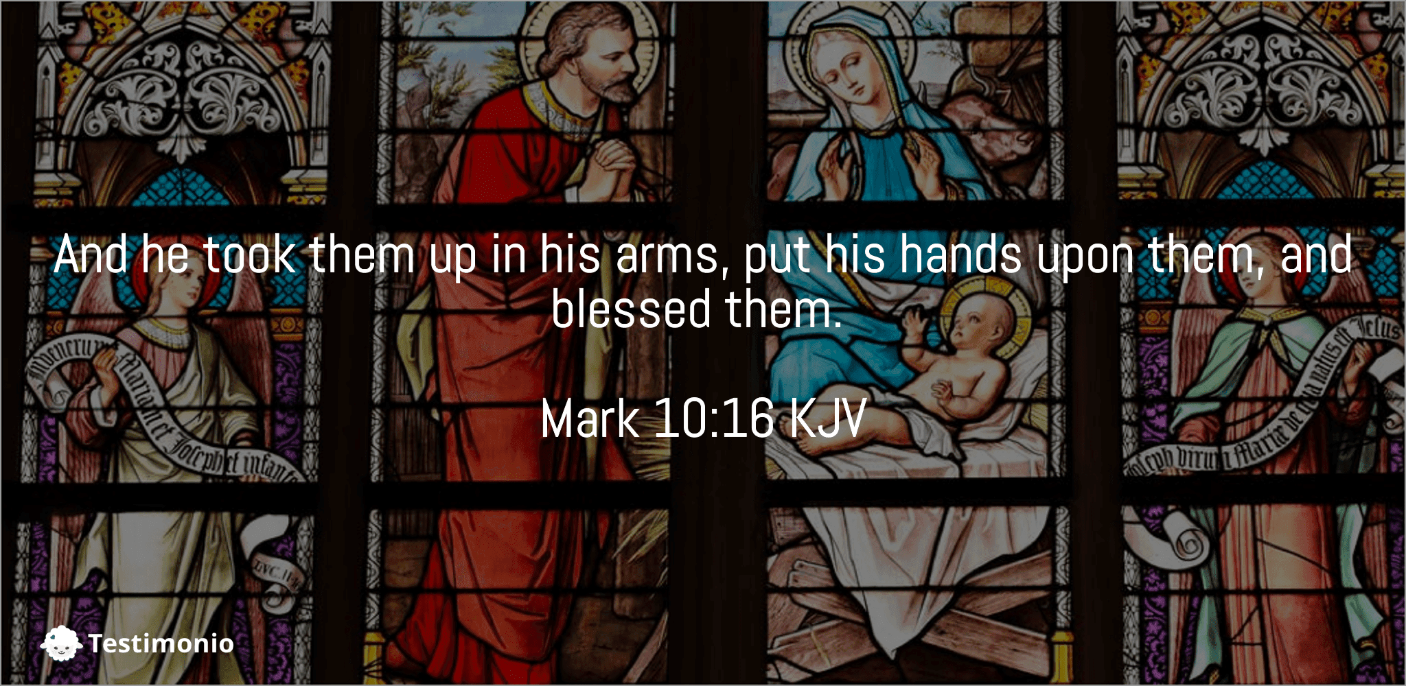 Mark 10:16