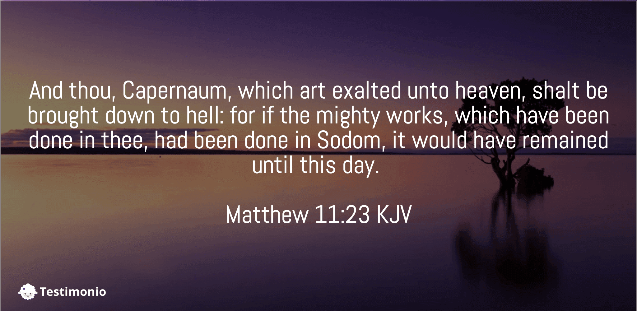 Matthew 11:23