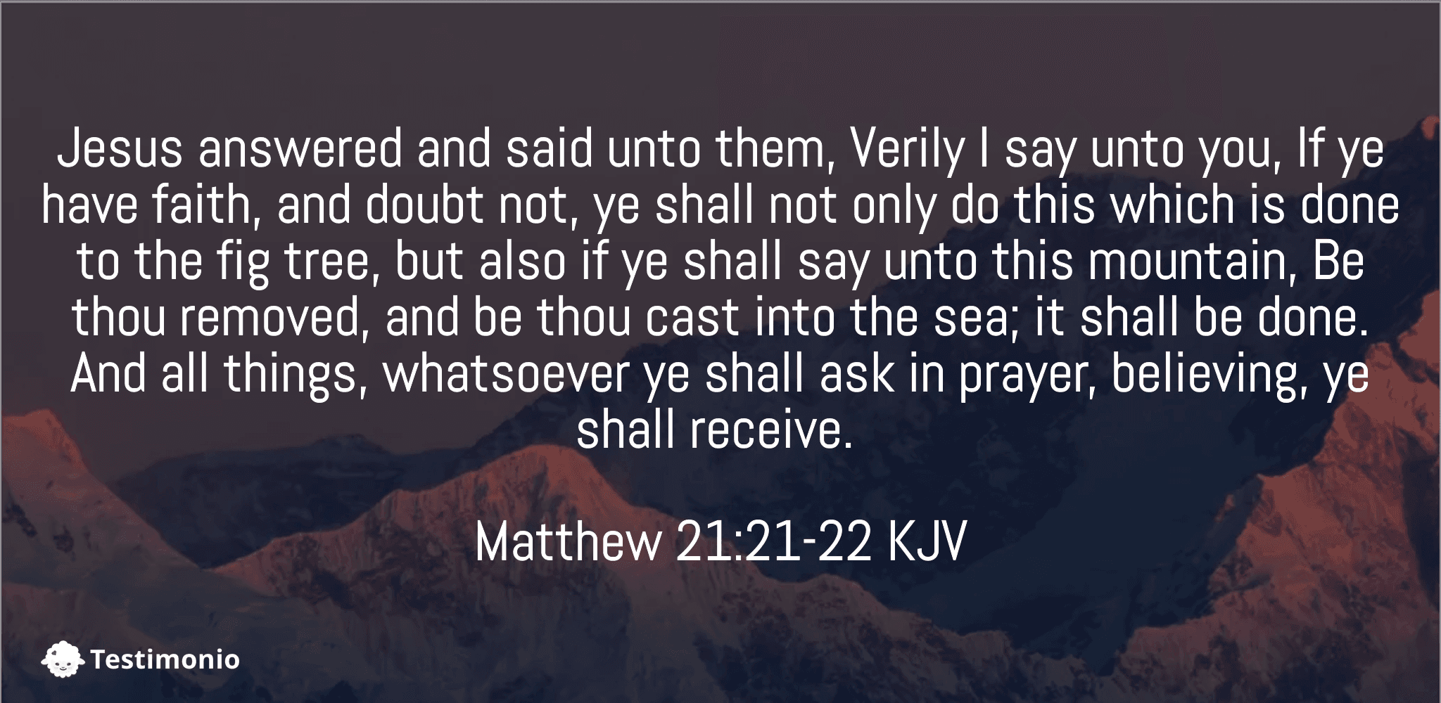 Matthew 21:21-22