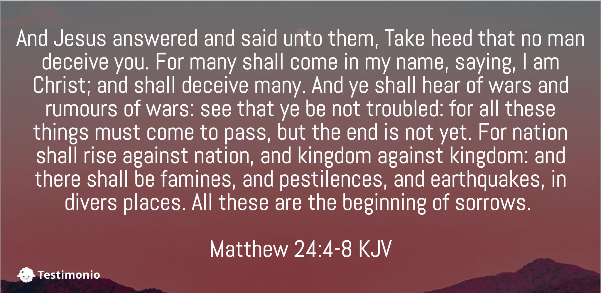 Matthew 24:4-8