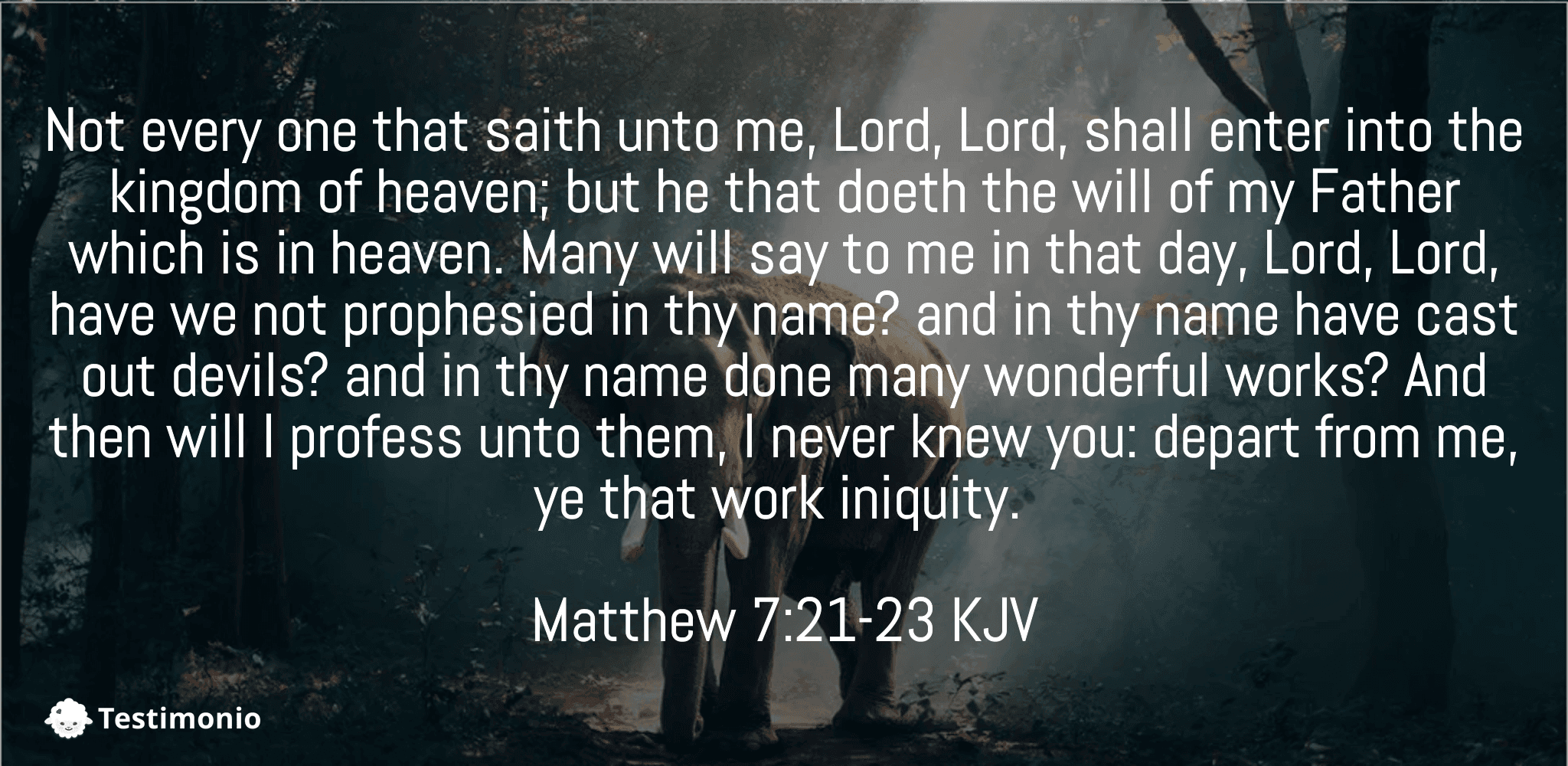 Matthew 7:21-23