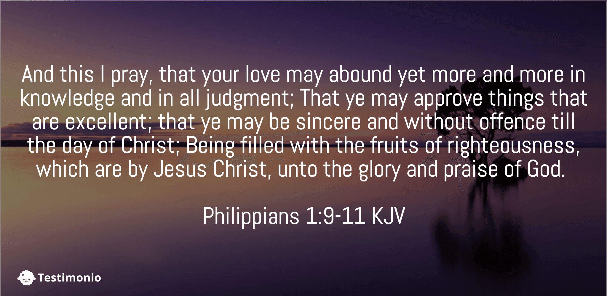 Philippians 1:9-11
