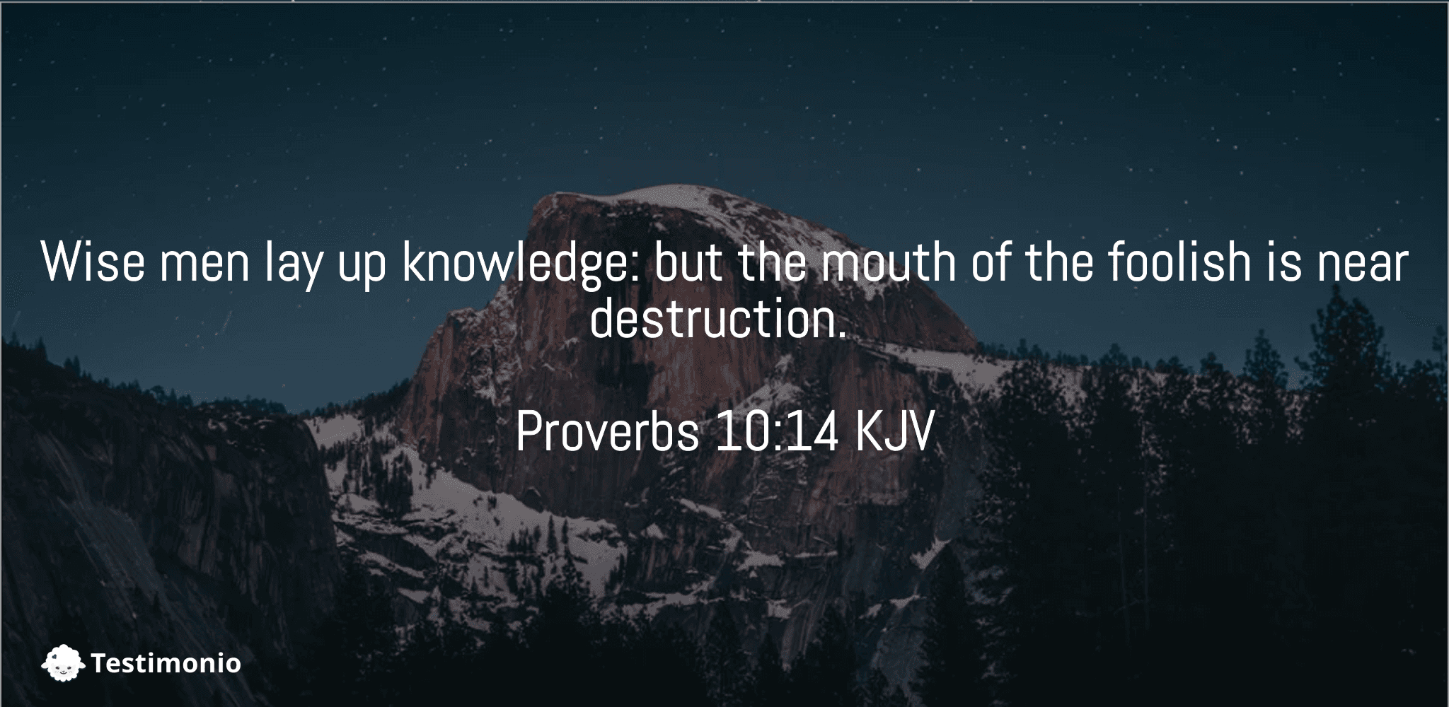 Proverbs 10:14