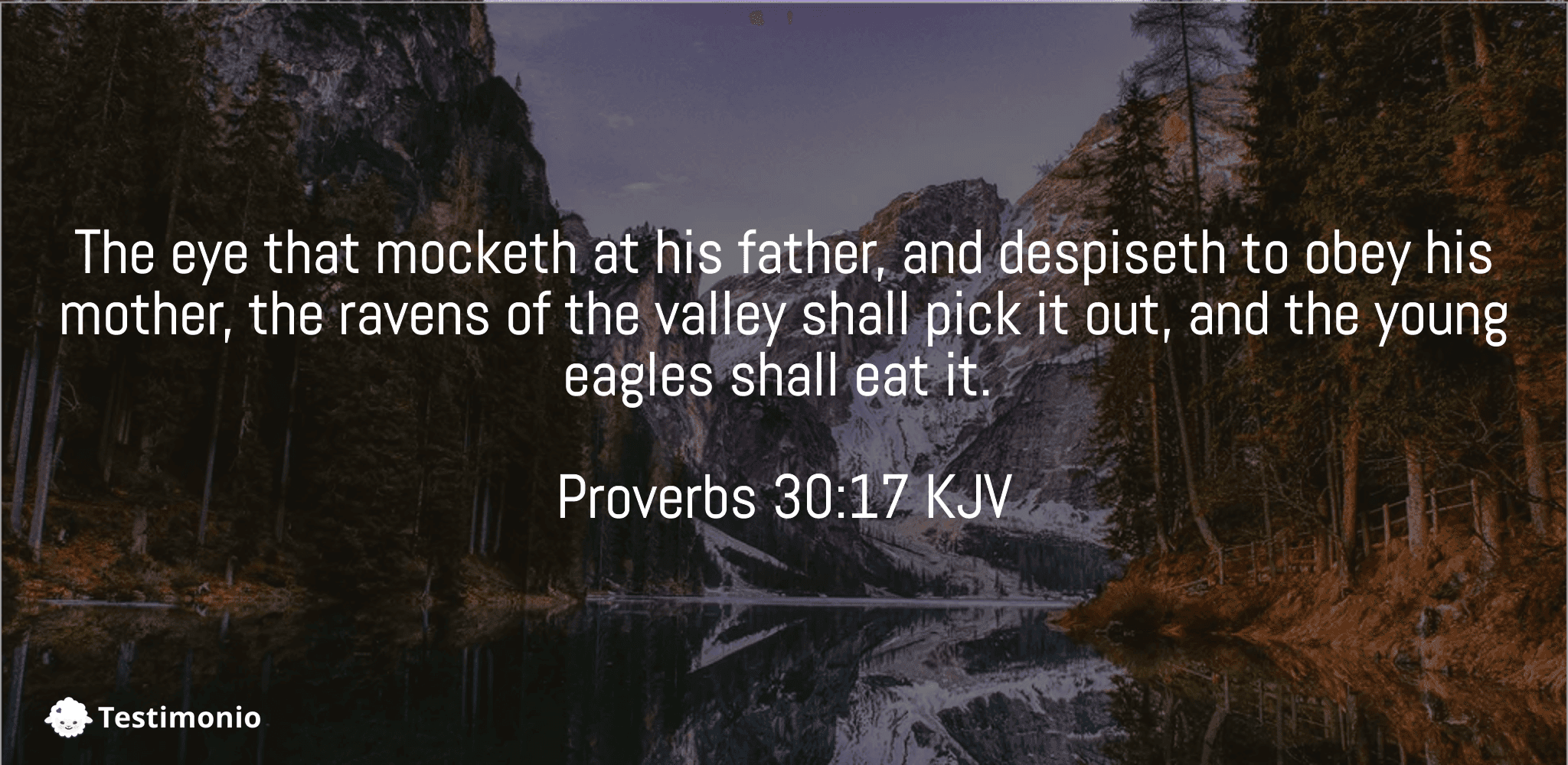 Proverbs 30:17
