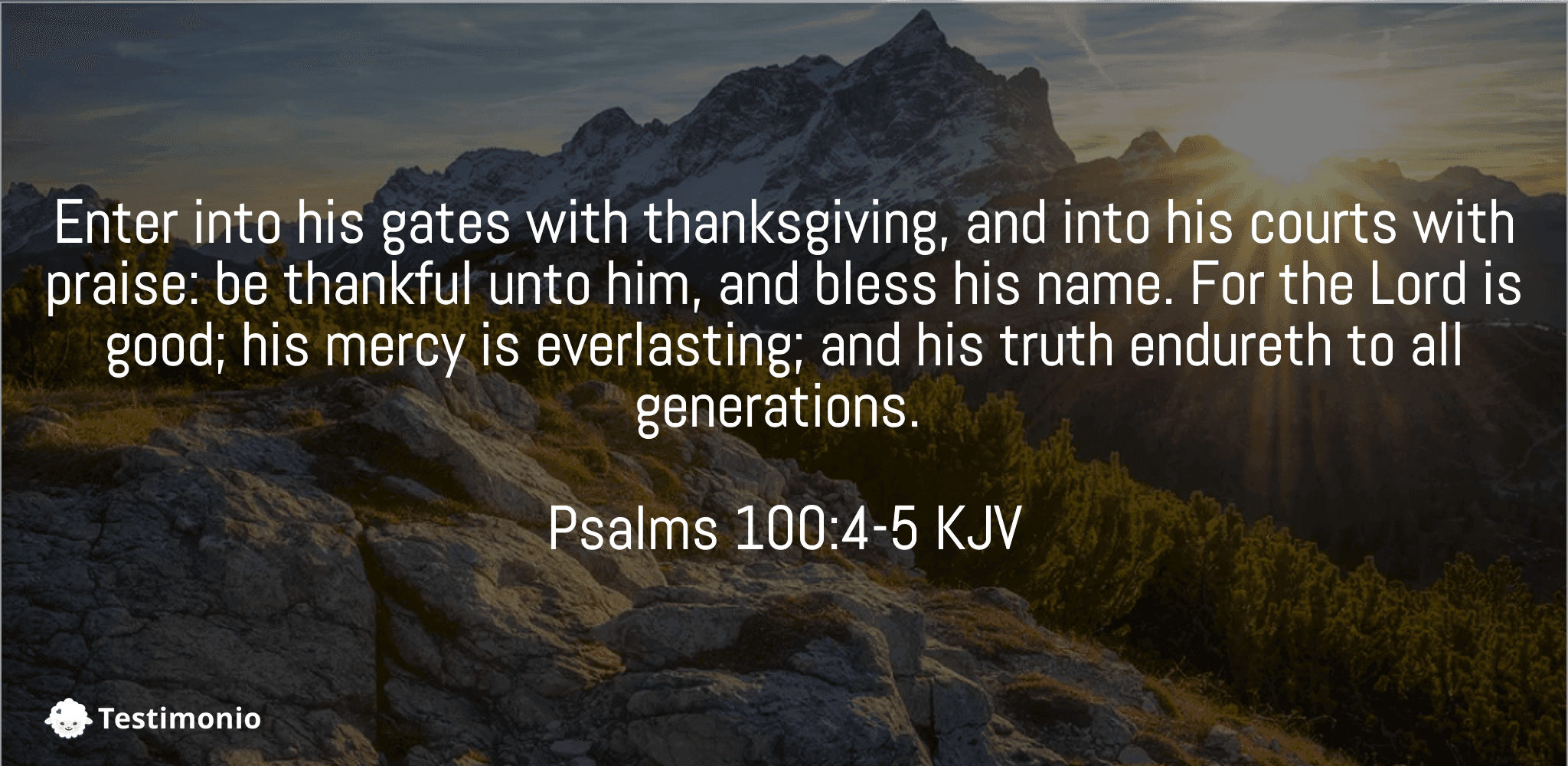 Psalms 100:4-5