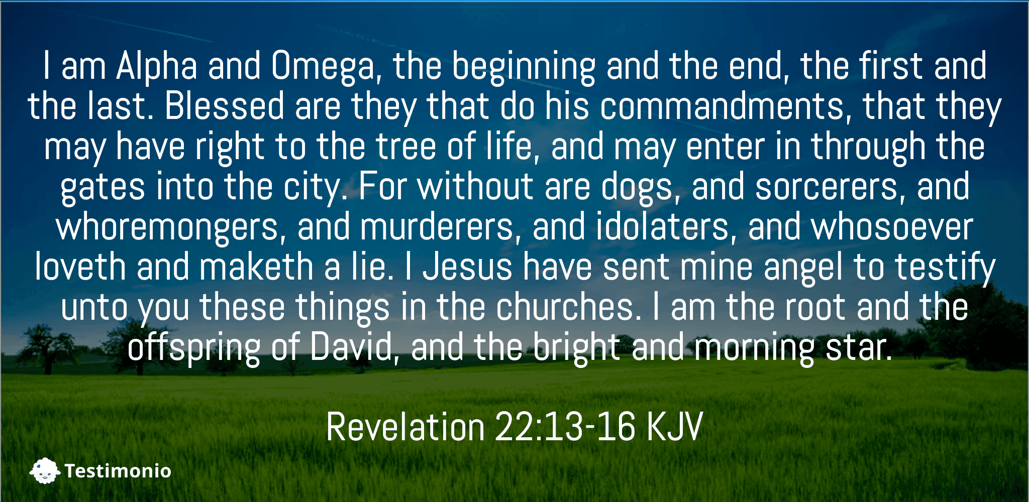 Revelation 22:13-16