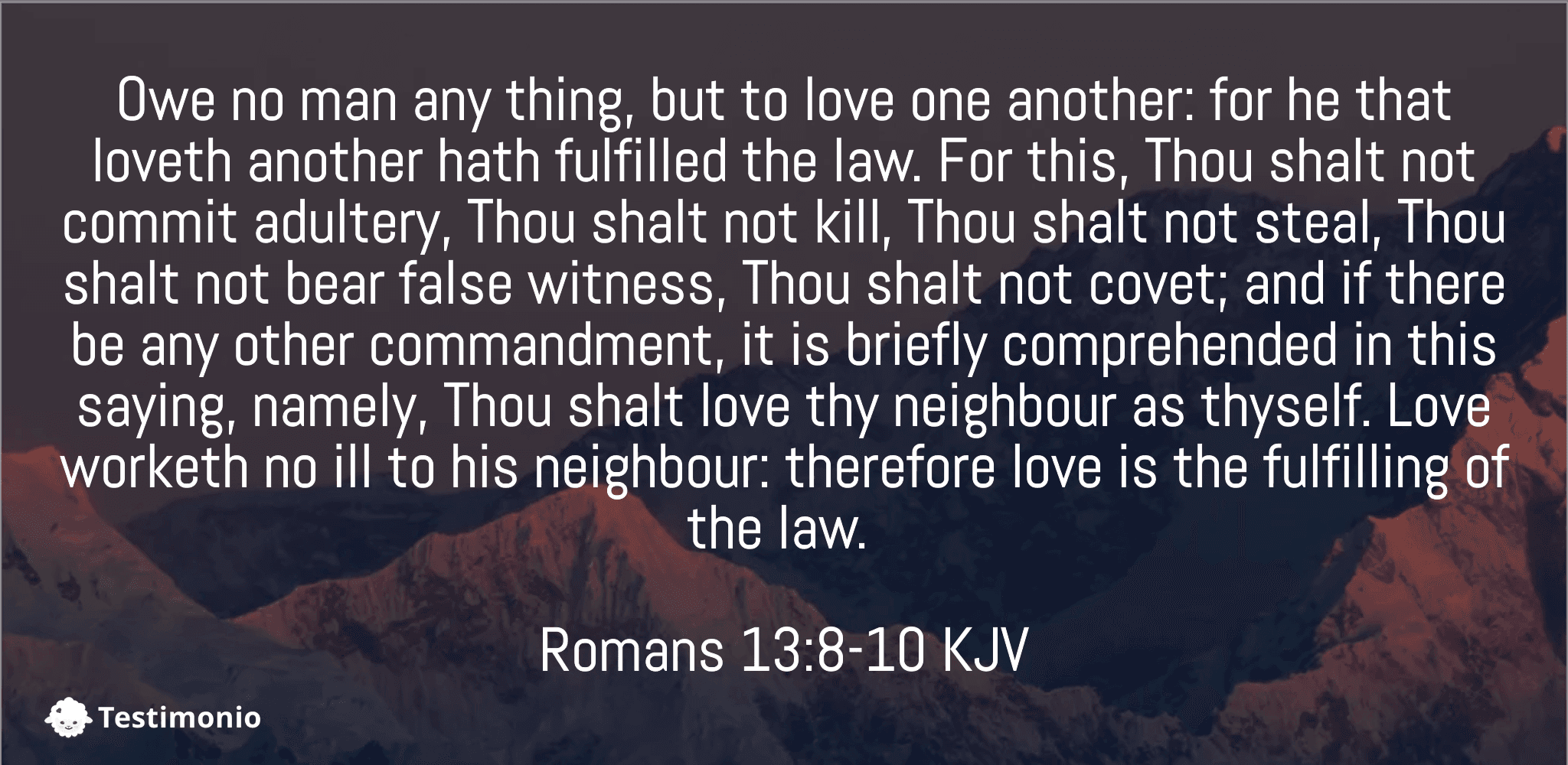 Romans 13:8-10