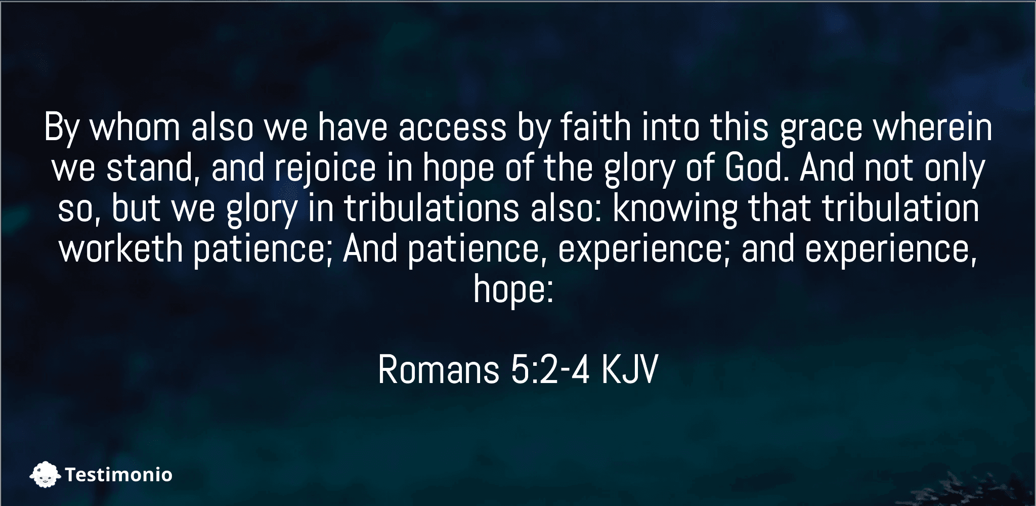Romans 5:2-4