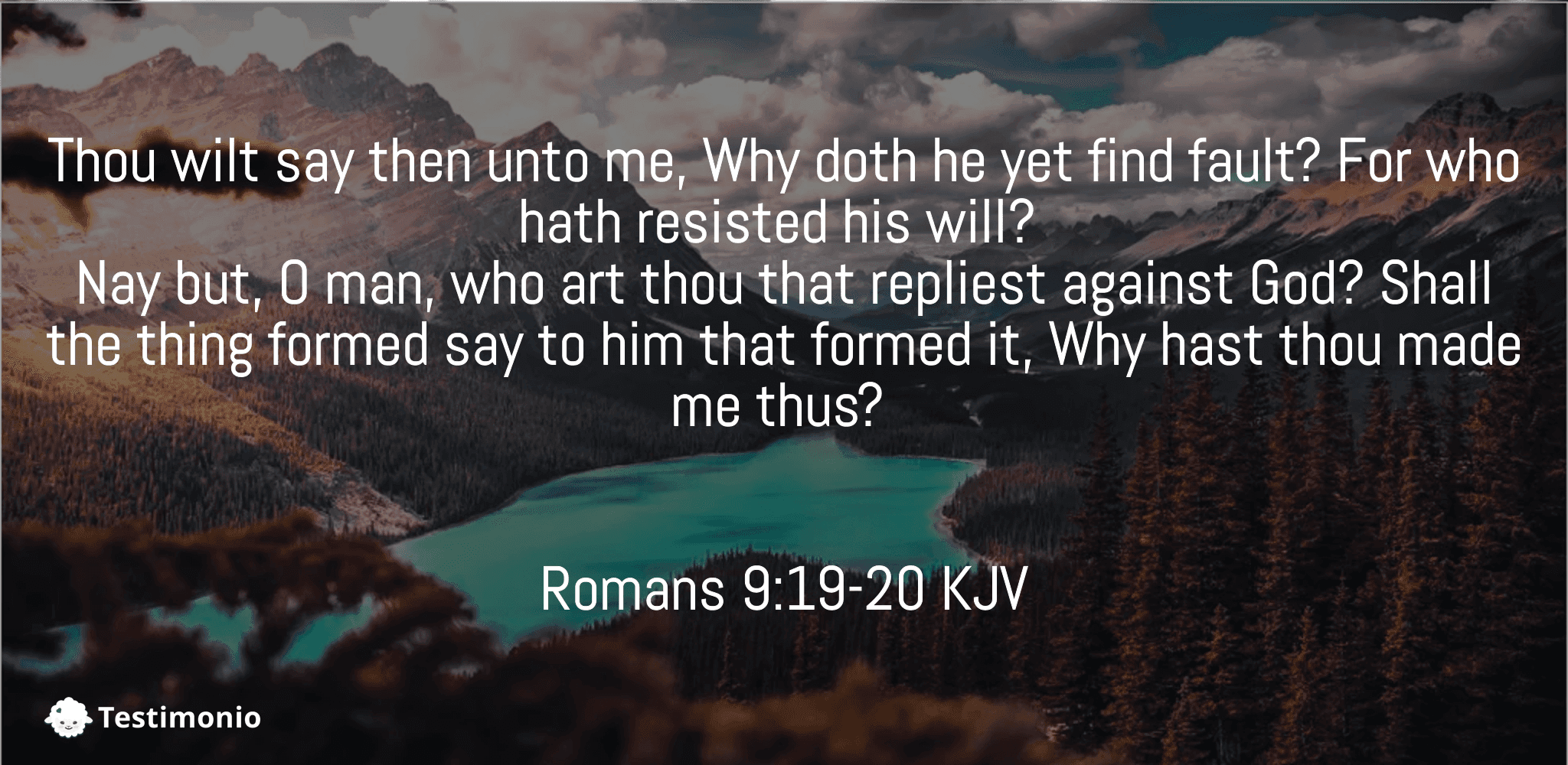 Romans 9:19-20