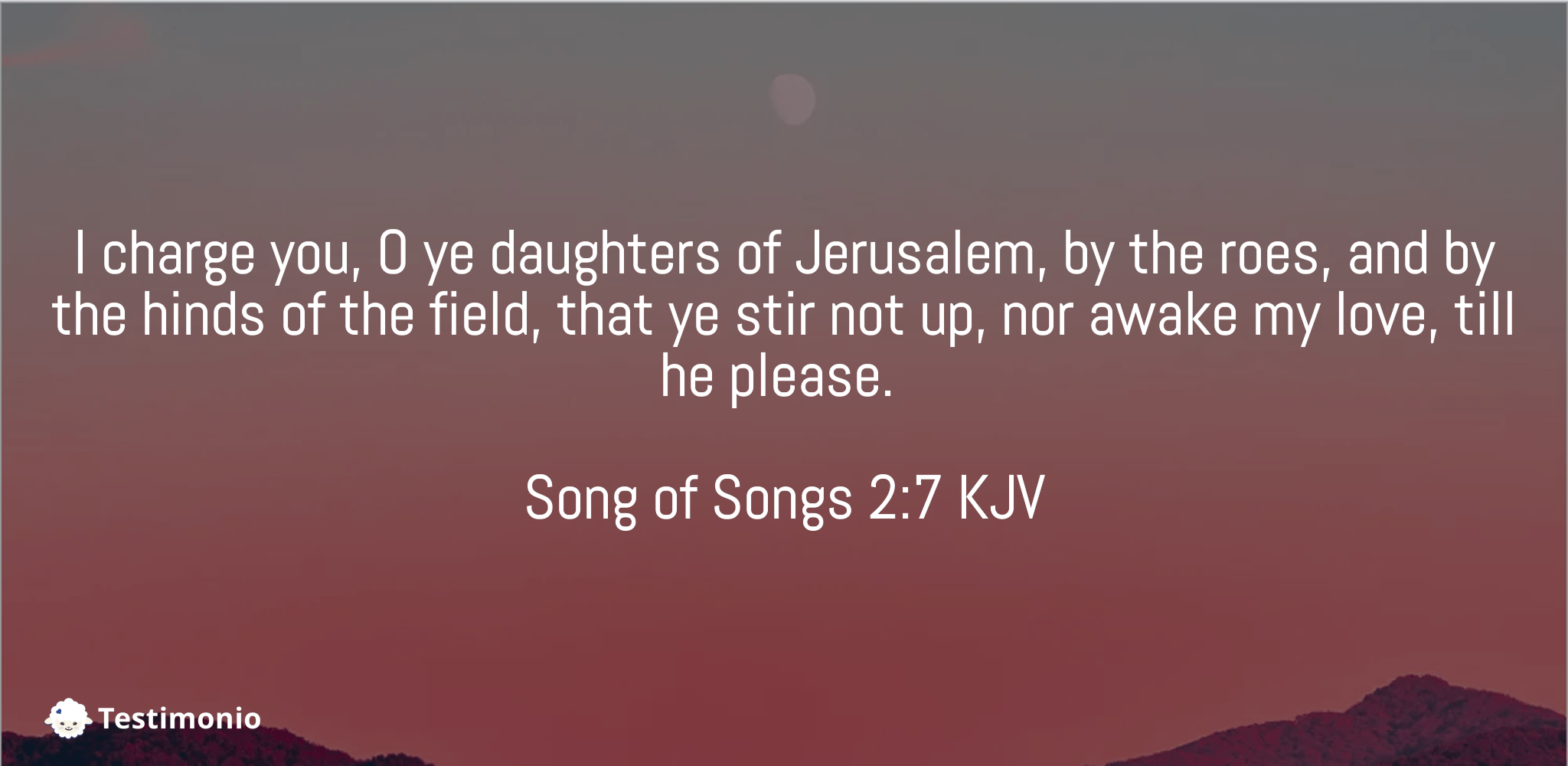 Song of Songs 2:7