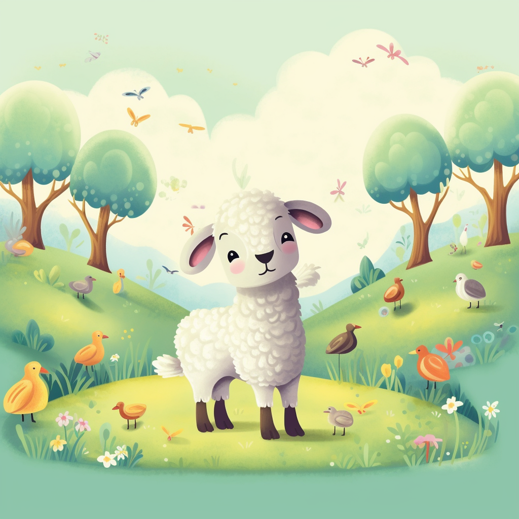 Lambie in an idyllic forest