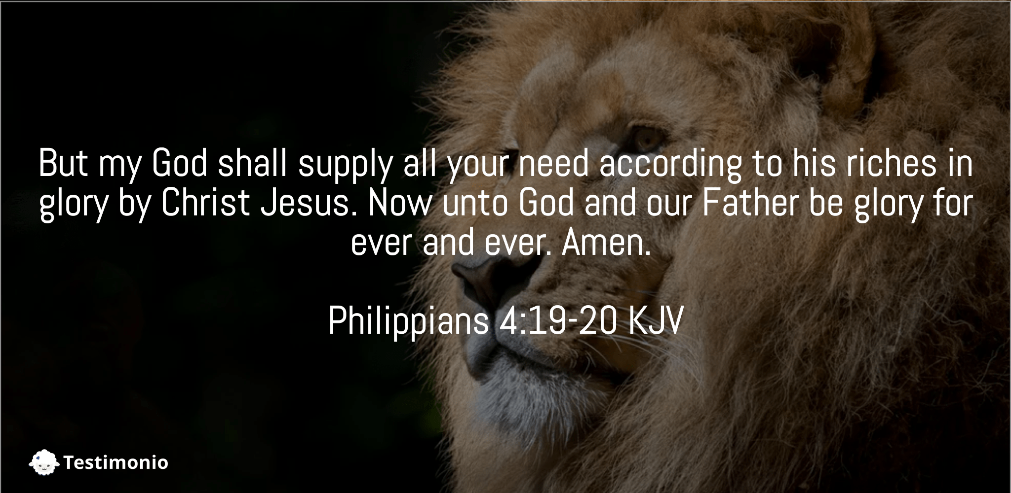 Philippians 4:19-20