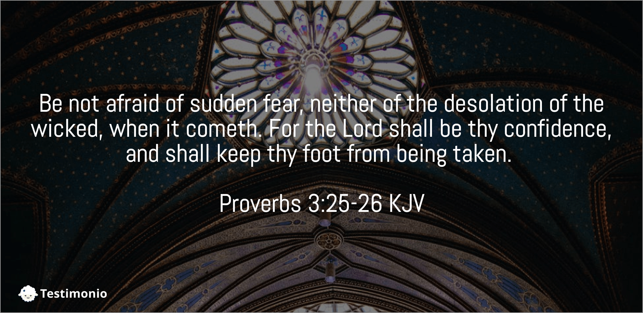 Proverbs 3:25-26